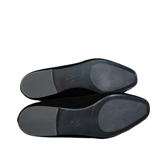 Zara Embellished Velvet Loafers - Picture 9 of 10